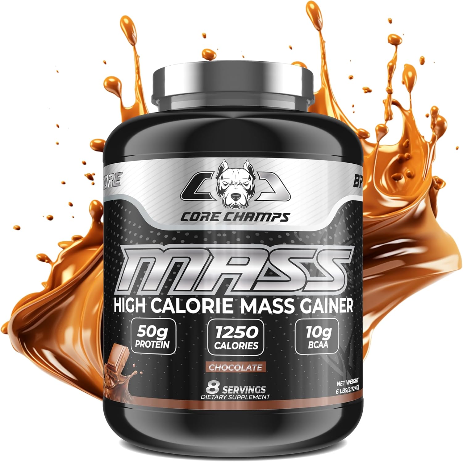 Mass Gainer for Bulking | High Calorie + 50g Quality Whey Protein | Fast Digesting Carbs | Loaded with BCAAs | 6 Pounds (Chocolate)