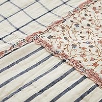 Vista 6 de VHC Brands Kaila Country Farmhouse Dormitorio Decoración Patchwork Luxury King Quilt 120x105