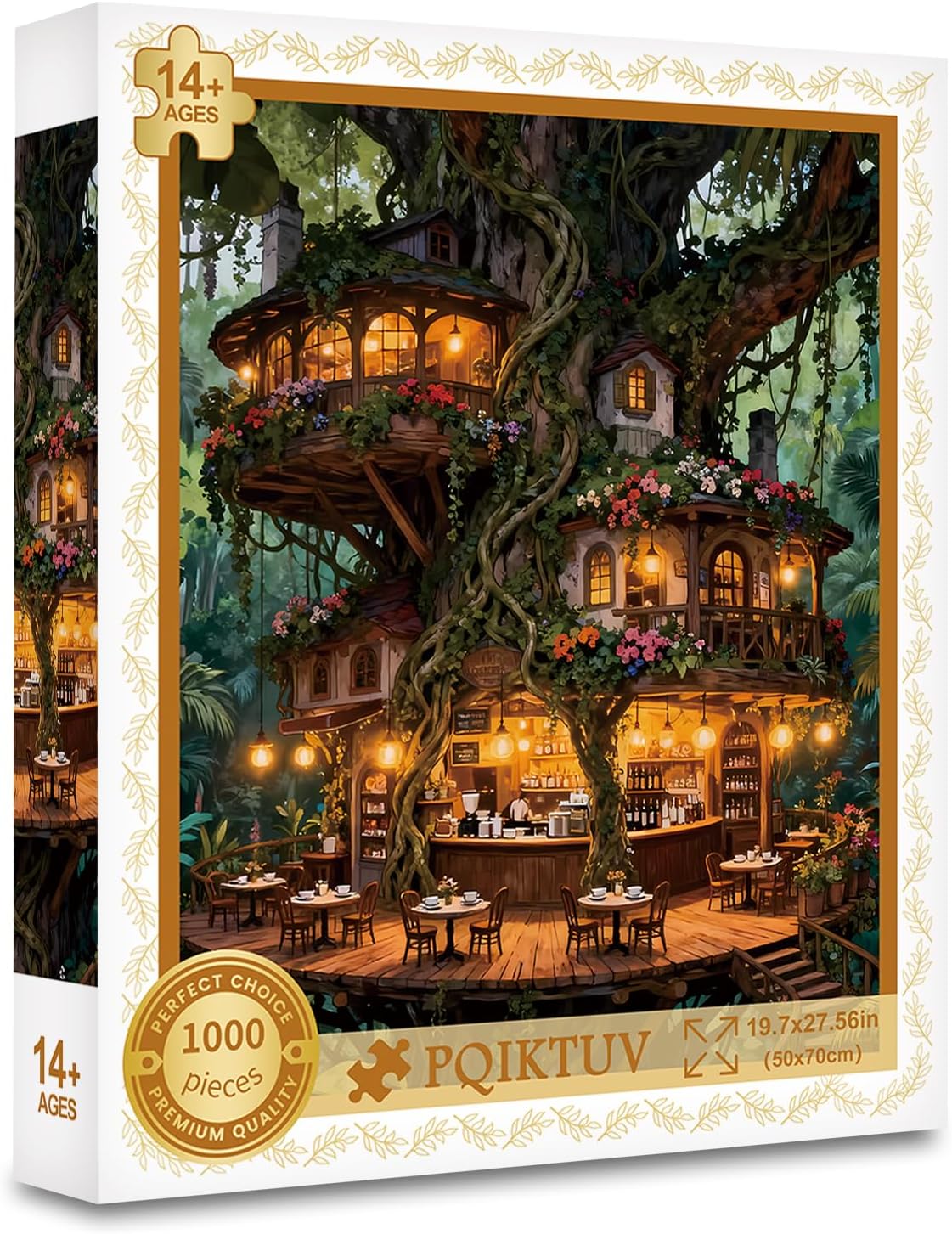 Puzzles for Adults 1000 Pieces Jigsaw Puzzles with Letters on Back Impossible Challenging Puzzle Treehouse Gifts for Women Men (27.56x19.7 Inch)