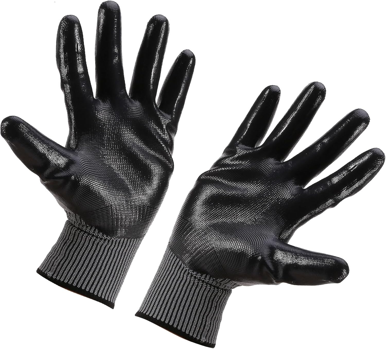work gloves MicroFoam Nitrile Coated-12 Pairs Pack,Seamless Knit Nylon Glove with Black Micro-Foam Nitrile Grip,Ideal for General Work Gloves for Men & Women