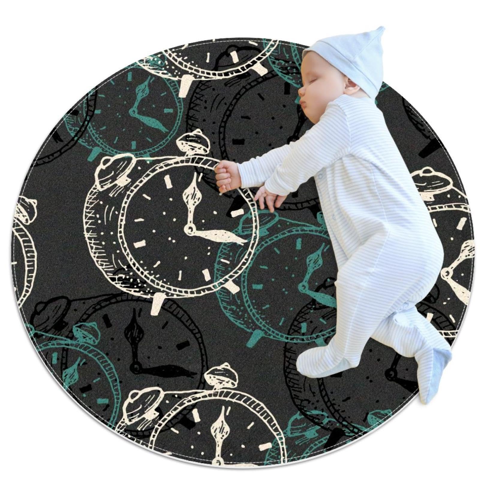 Tapis antidérapant rond de 1m sécurisé pour douche et chambre