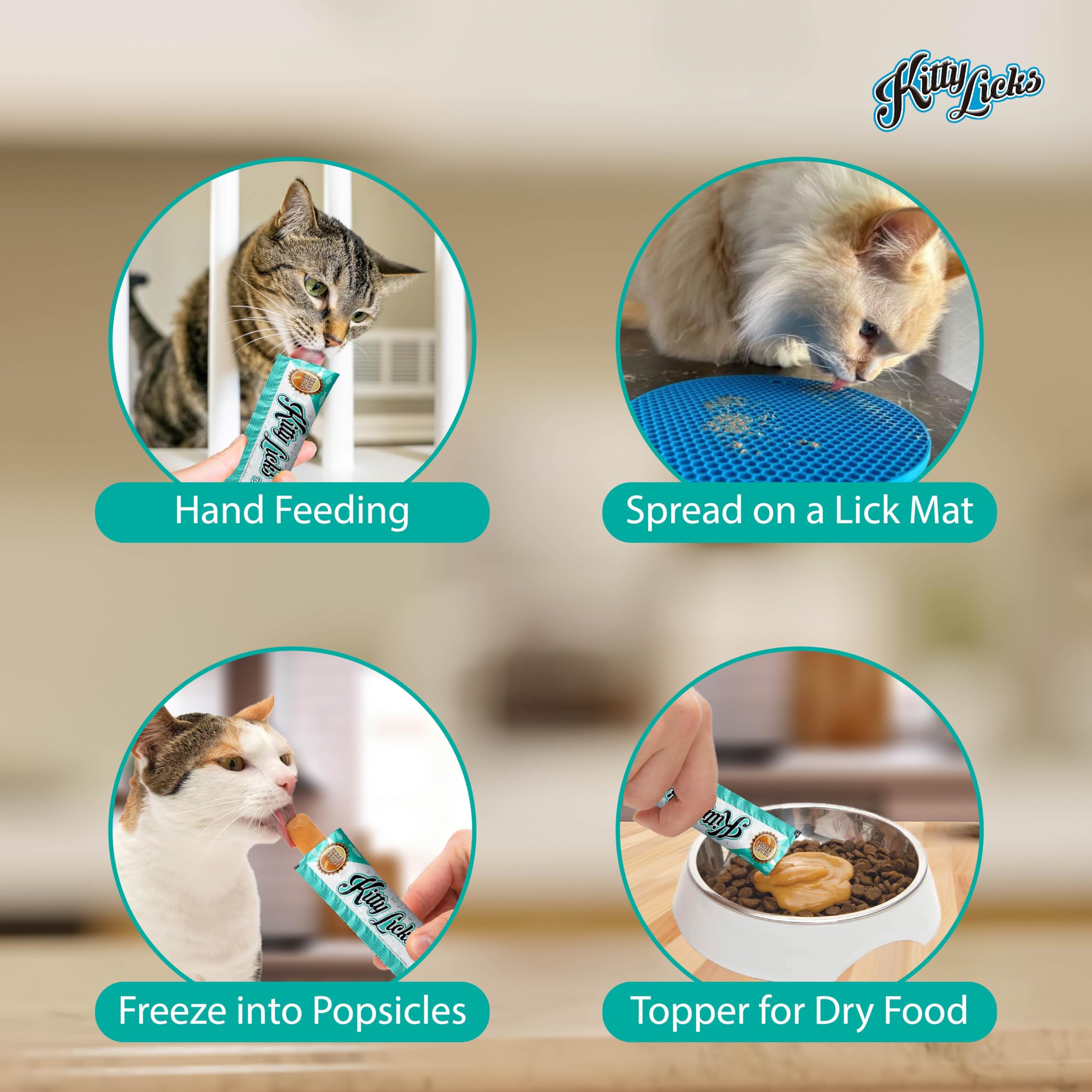 Rena Kitty Licks Cat Treats for Kittens | Creamy Lickable Snack with Omega-6 & Zinc | Smooth Tuna Flavour | Soft Supplementary Food | Pack of 12 Tubes 2