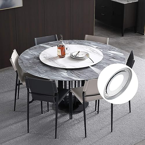 Miniatura 5 de Paquete de 2 rodamientos giratorios planos Lazy Susan de 12 pulgadas redondos Lazy Susan Hardware 516 Base giratoria gruesa para mesa giratoria,