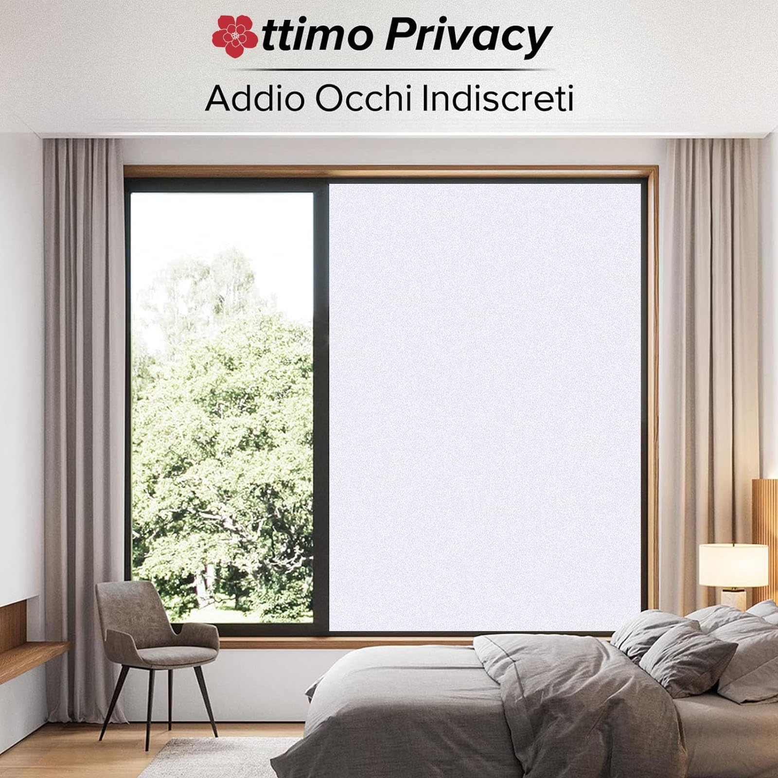 Privacy-raamfolie, zelfklevend, ondoorzichtig, 40 x 100 cm, statische hechtsticker, zonder lijm, herbruikbaar voor thuiskantoor decoratie