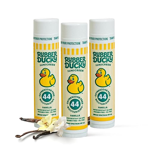 Rubber Ducky Protector solar labial SPF 44, bálsamo labial vegano para niños con vitamina E, bálsamo labial UV con SPF 44 para labios sensibles