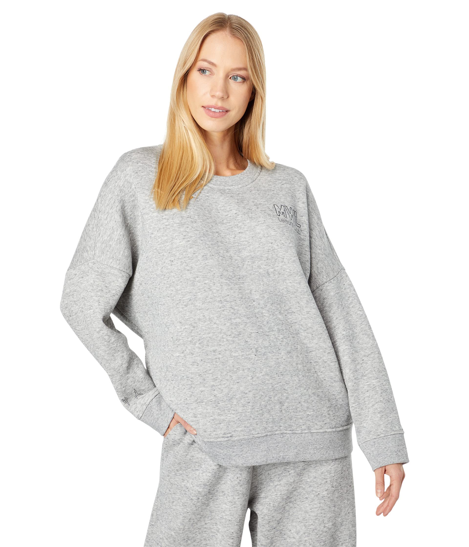 Madewell MWL Betterterry Leisure Club Crewneck Sweatshirt Heather Pepper  2XS (Women's 000) at Amazon Men's Clothing store