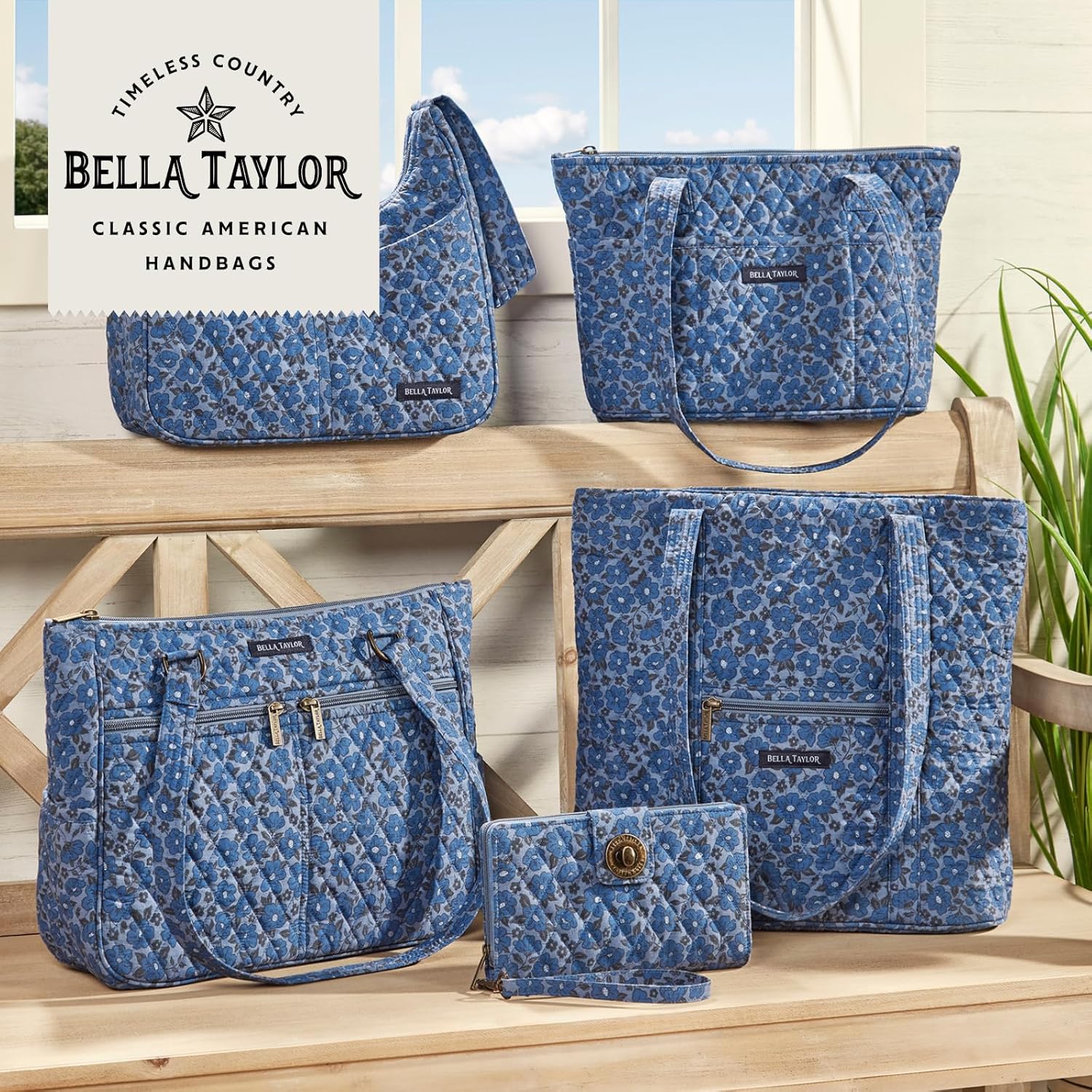 Bella Taylor Stride Tote | Lightweight Quilted Fabric Handbags for Women - Image 6