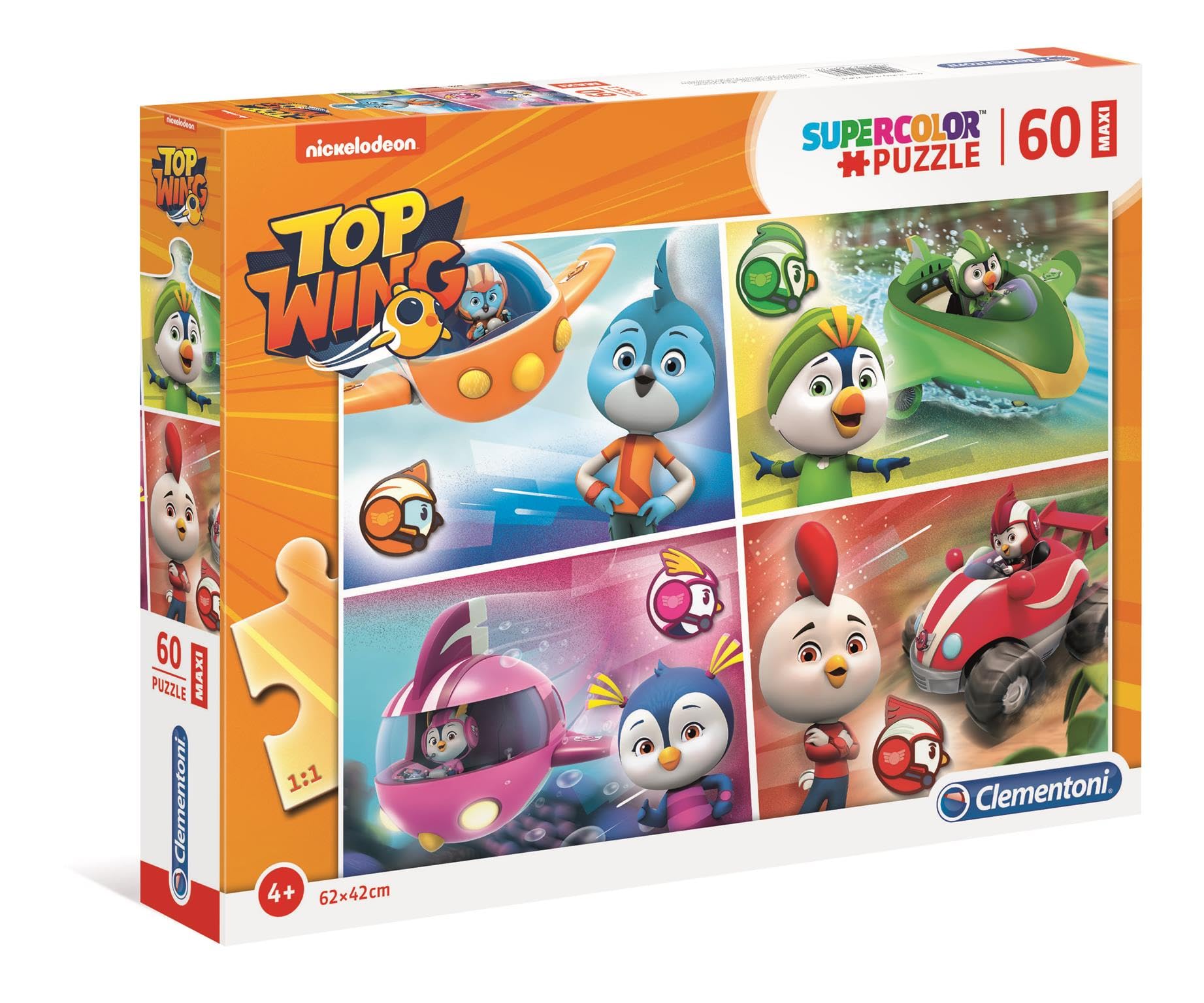 Clementoni Supercolor Top Wing Puzzle – 60 Teile Für Kinder Ab 4 Jahren, Mit Extra Kräftigen Farben