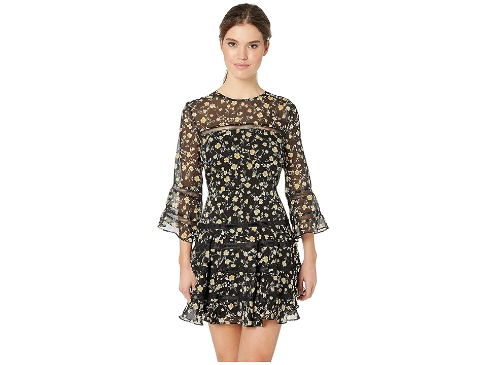 

Bardot Poppy Trim Dress (Monica Floral) Women's Dress, Black