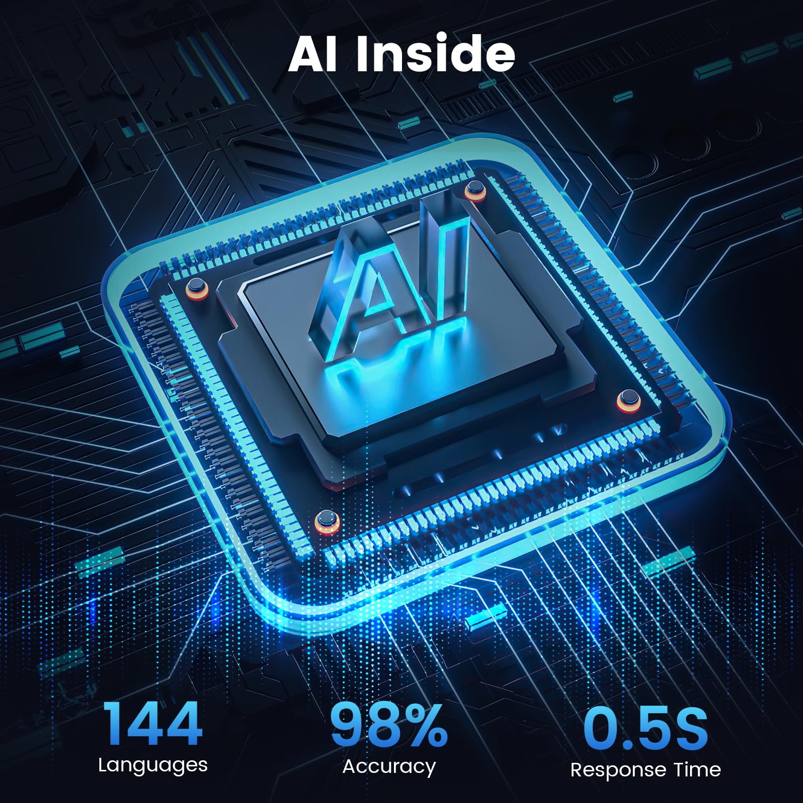 Altre Lingue AI Earphones Real Time Translation Earphones Travel Business - Dettaglio