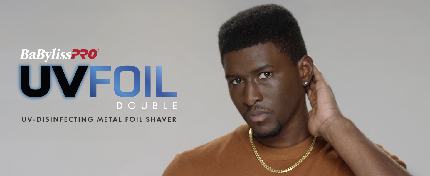 UVFOIL UV-Disinfecting Metal Double-Foil Shavers for men
