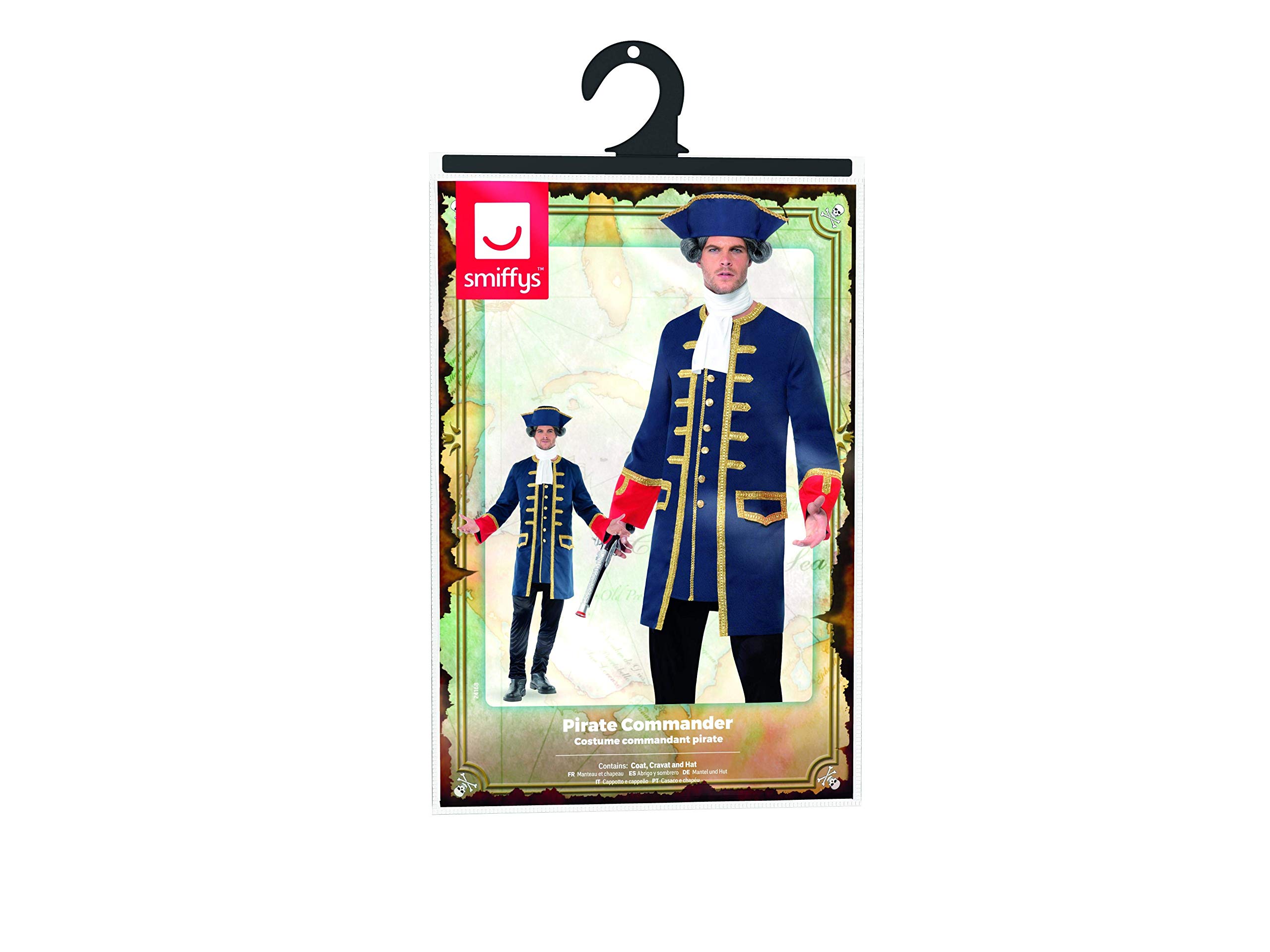 Smiffys Costume da comandante dei pirati con cappotto e cappello Halloween