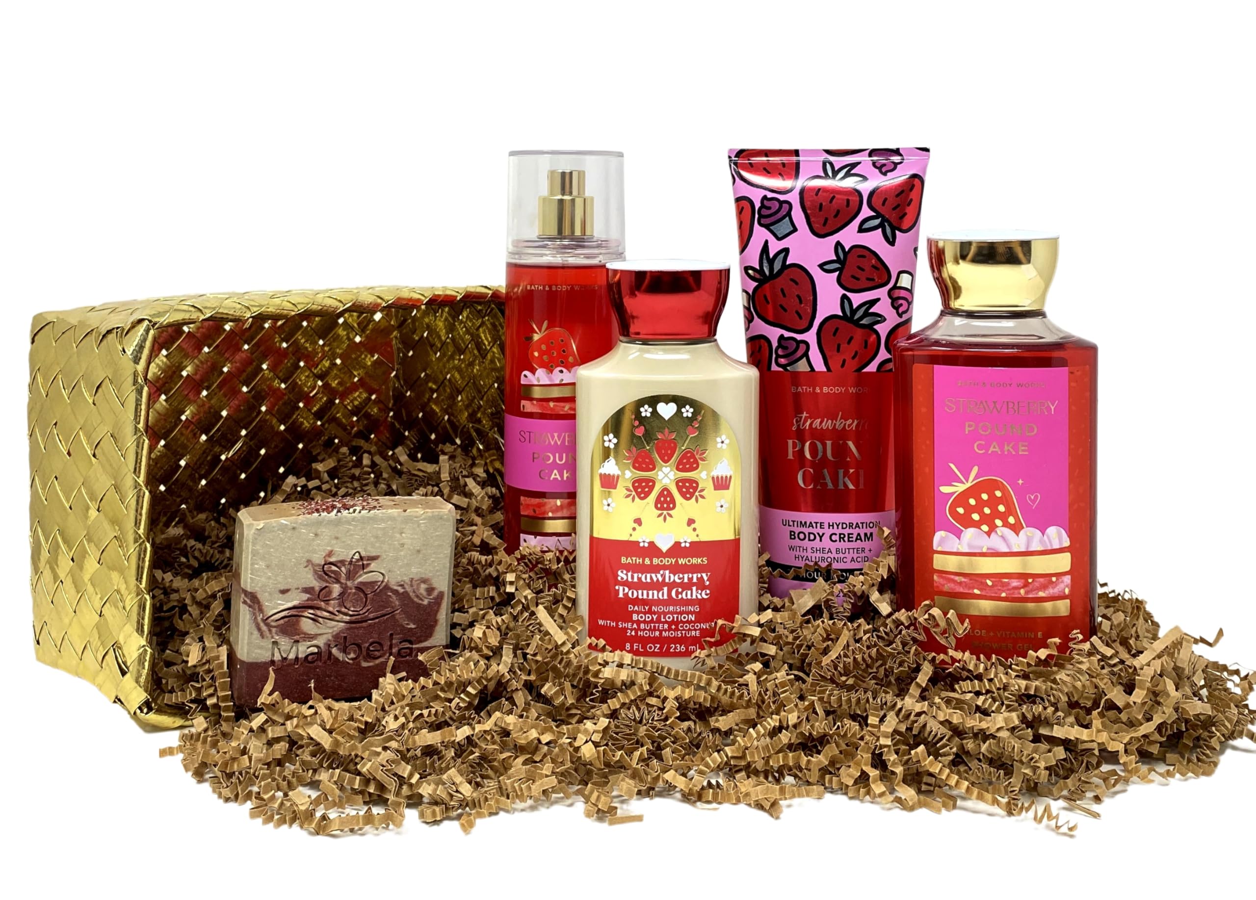 Amazon.com : Bath & Body Works Strawberry Pound Cake Deluxe Gold