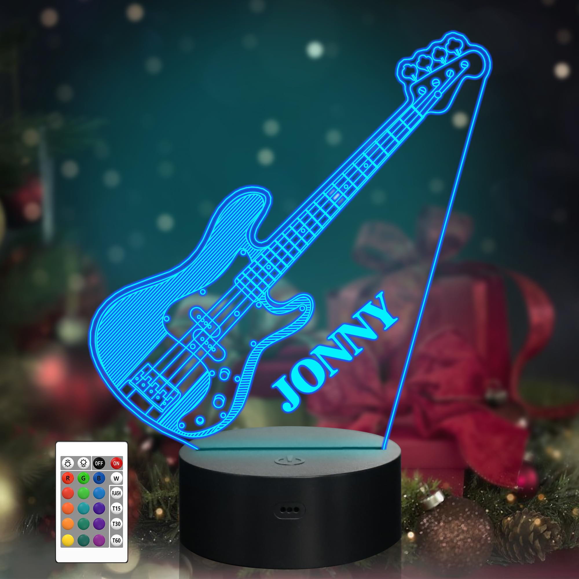 Anywin Guitar Custom Night Lights, 16 LED Colors Changing Lighting