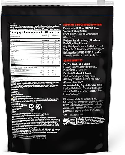 Vista 30 de GNC AMP Wheybolic - Proteína en polvo clínicamente probada, 1.41 onzas de proteína de suero de leche, BCAA, leucina, aumenta la fuerza muscular