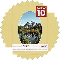 Vista 67 de Tapete de 5 x 7 para fotos de 4 x 6 pulgadas, con apertura de tablero ovalado verde Honeydew precortado, sin ácidos, mate para proteger tus