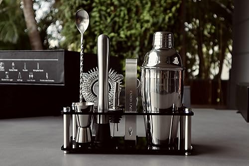 Miniatura 2 de Faded Lines Juego de 10 piezas de mixología plata