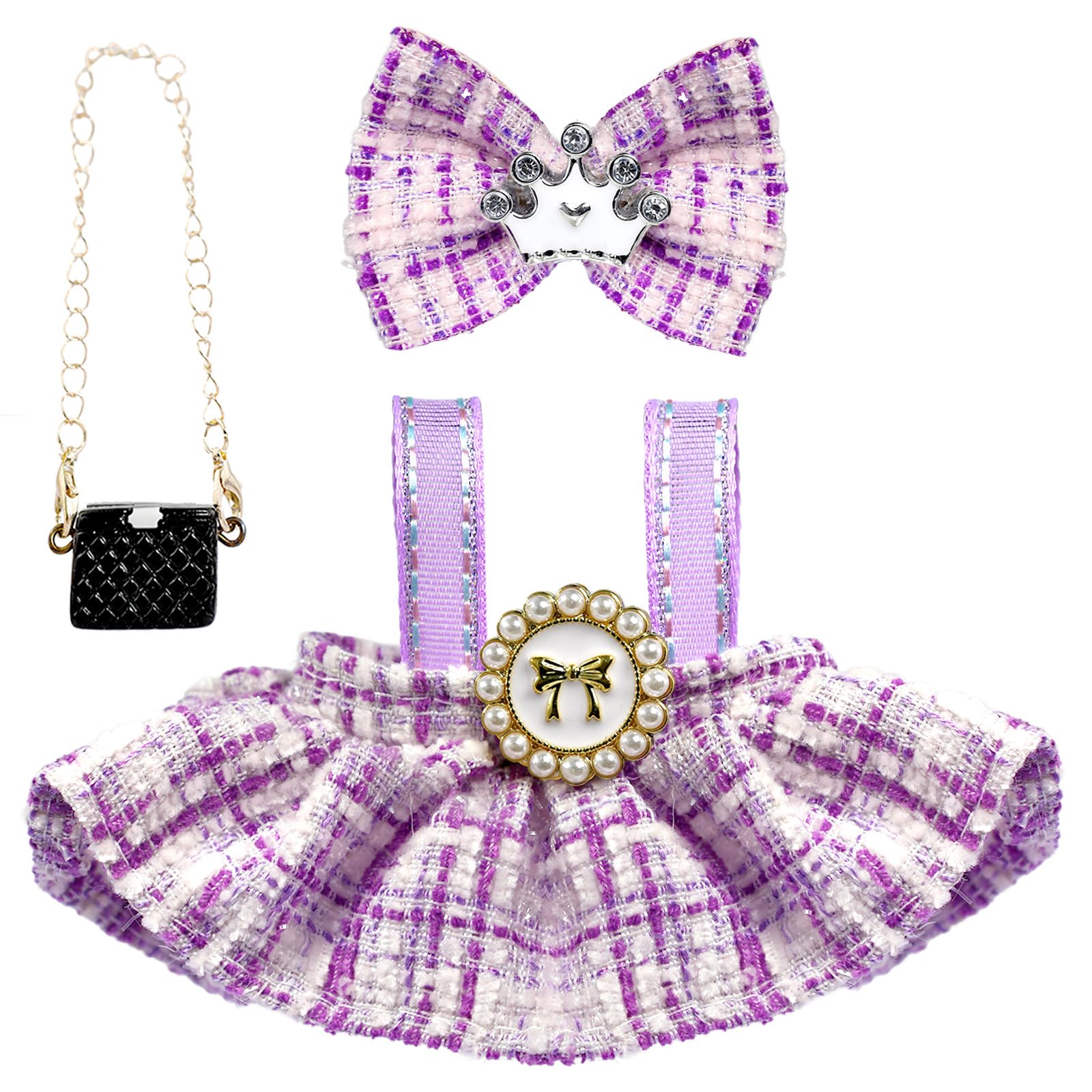 purple labubu with gold dress POP MART THE MONSTERS - Labubu Outfit - Japanese Dress Kimono main image 0