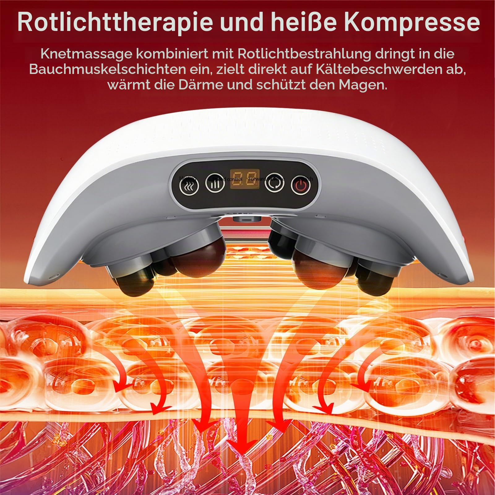 Bauchmassagegerät, 2000mAh Massagegerät für Bauch Taille Hüften und Beinen
