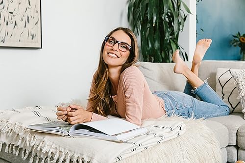 Miniatura 4 de Peepers by PeeperSpecs Gafas de lectura con bloqueo de luz azul cuadrado Relic para mujer