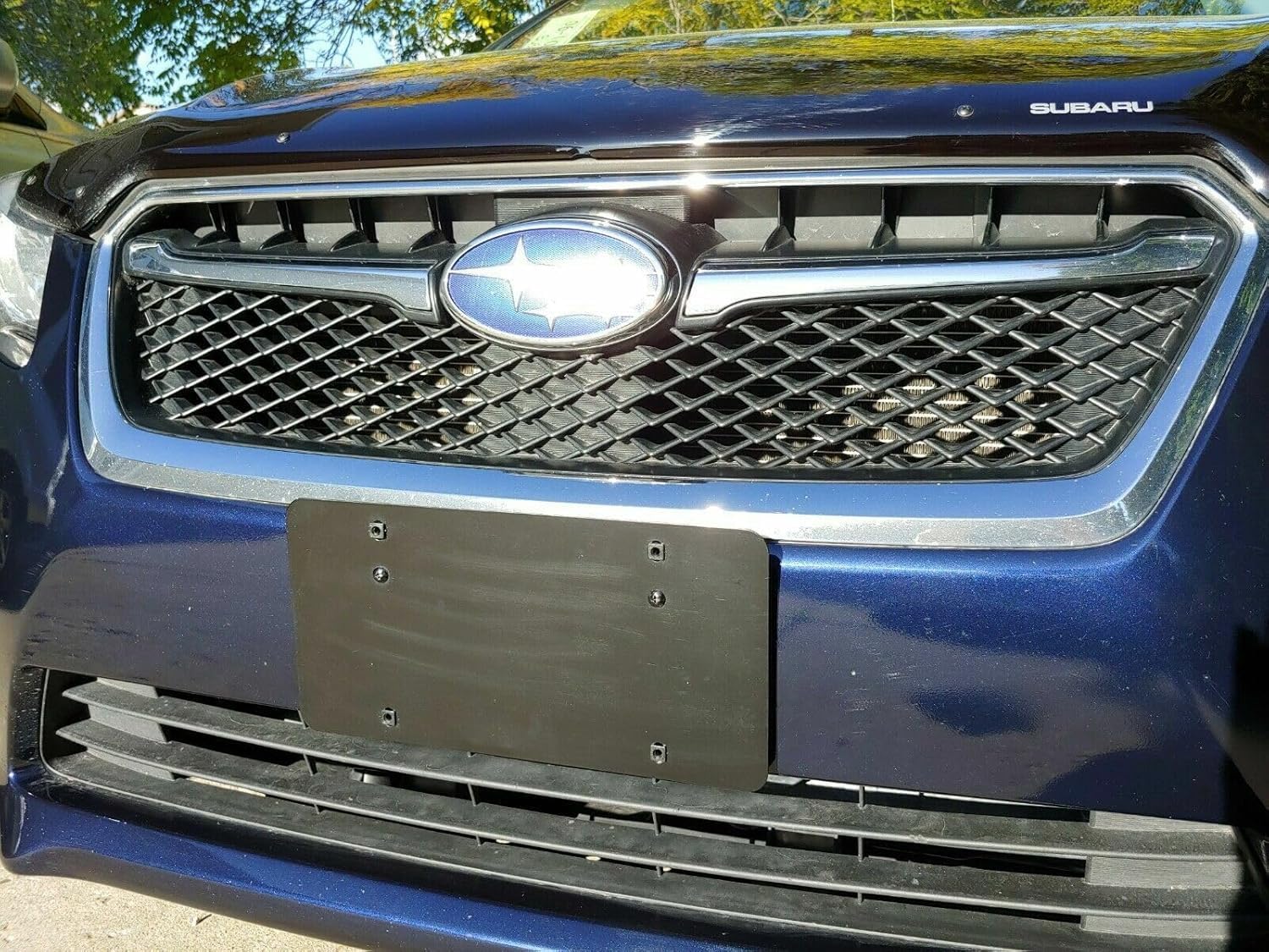 Front Metal License Plate Mounting Bracket for Subaru WRX 2012–2025 – Set with 2 Long Screws + 4 Short Screws Tag Holder Adapter Kit, License Plate