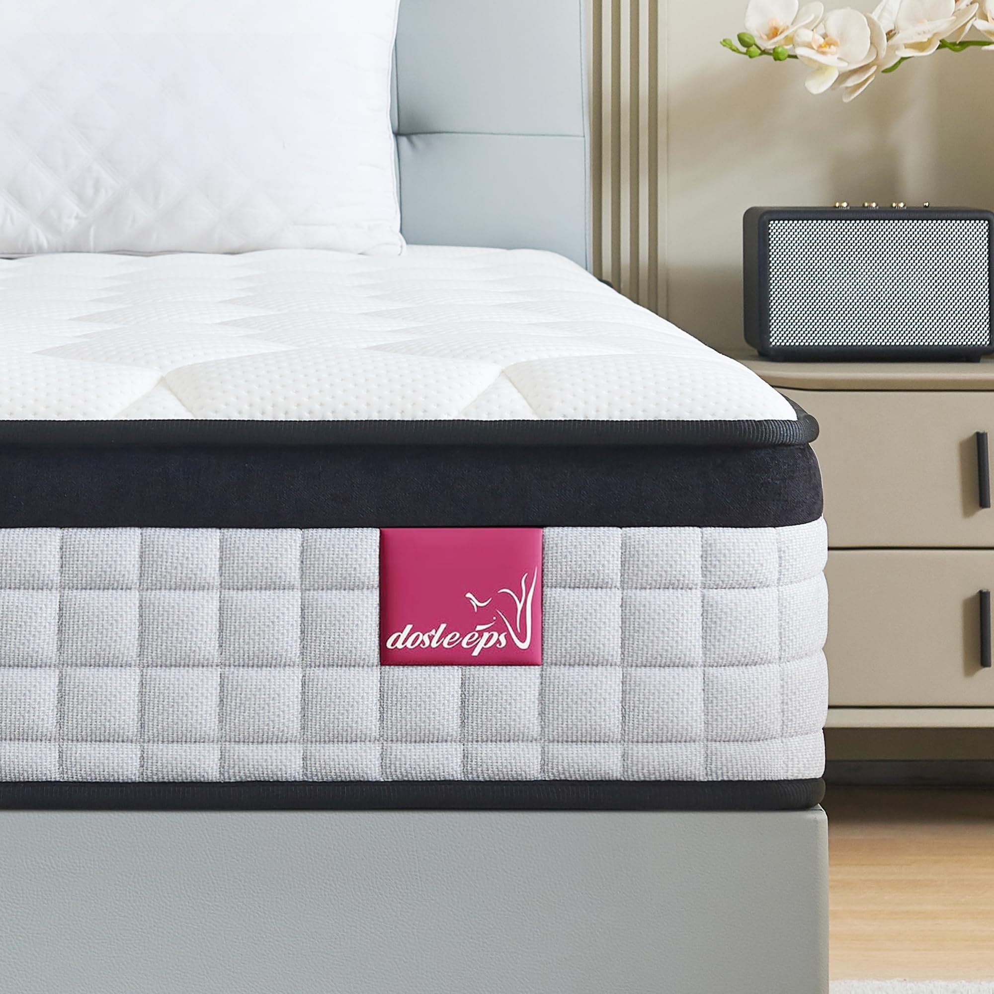 dosleeps Small Double Mattress 4FT,10 Inch Extra Thick 9-Zone Orthopedic Mattress with Memory Foam & Pocket Springs and 3D Breathable Fabric- Motion Isolation (120x190x25cm)