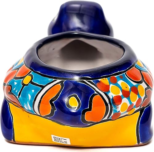 Miniatura 6 de Enchanted Talavera Maceta de cerámica para suculentas, maceta pequeña para plantas con drenaje de cactus, macetas de goteo, plantas de imitación,