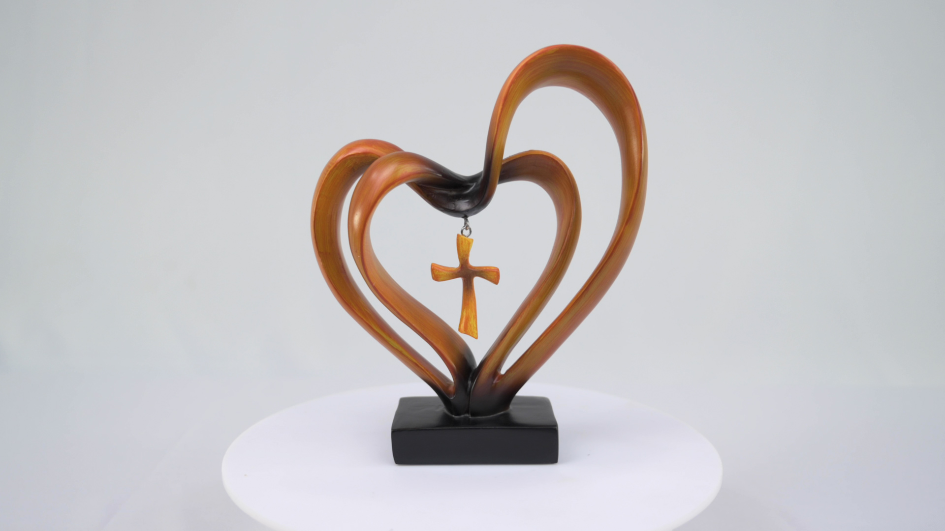 Amazon.com: Dicksons It Takes Three Heart and Cross Brown 8.5 x