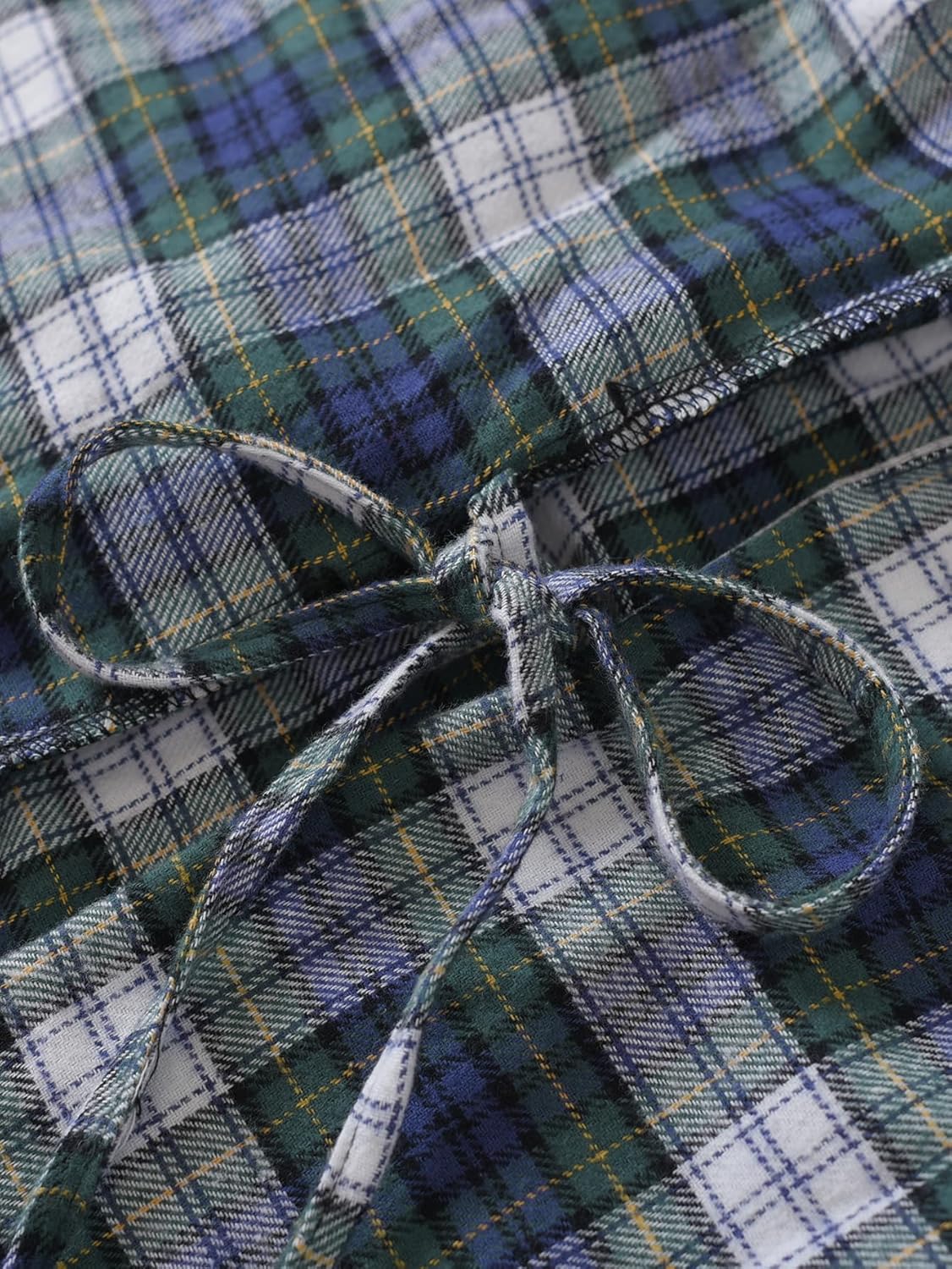 Latuza Women's Plaid Flannel Robe Long Cotton Bathrobe with Pockets - Image 6