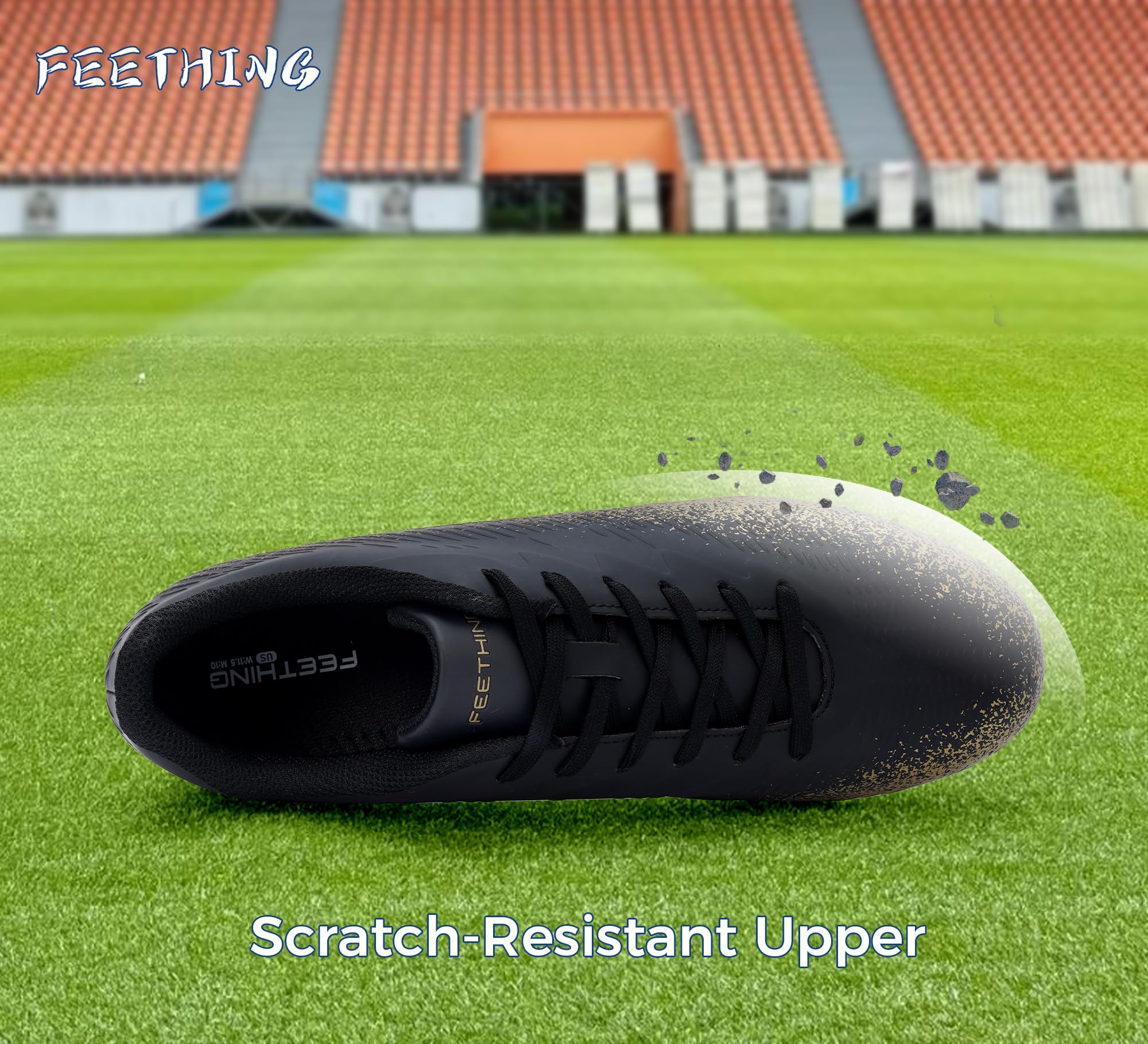 Botas de Fútbol Unisex Adultos Hombre Mujer - para Césped Natural y Artificial Ligeras y Cómodas