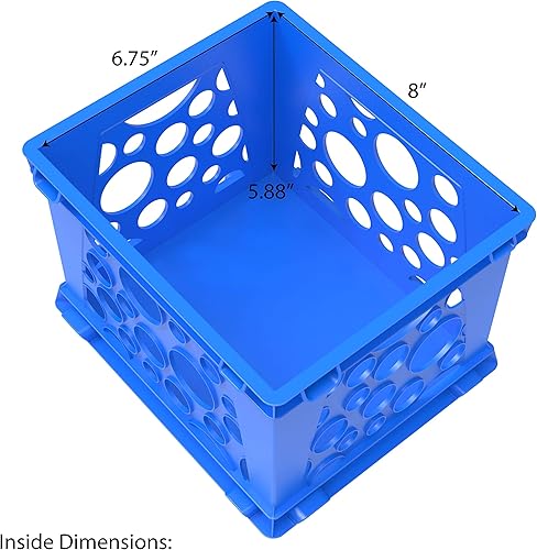 Vista 27 de Storex Micro caja, 6.75 x 5.8 x 4.8 pulgadas, verde azulado, paquete de 18 (63108U18C)