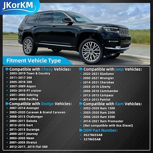 Miniatura 9 de Tapa de depósito de combustible, reemplazo de la tapa de gas 52100552AG compatible con Jeep Wrangler JK 2003-2018, Wrangler TJ, Liberty, Cherokee,