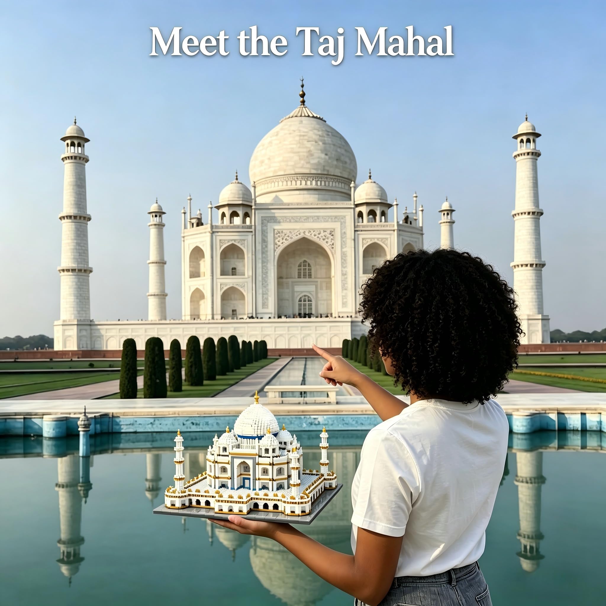 LUKHANG Büyük Boy Mimari Taj Mahal Model Yapı Seti - 3950PCS Mikro