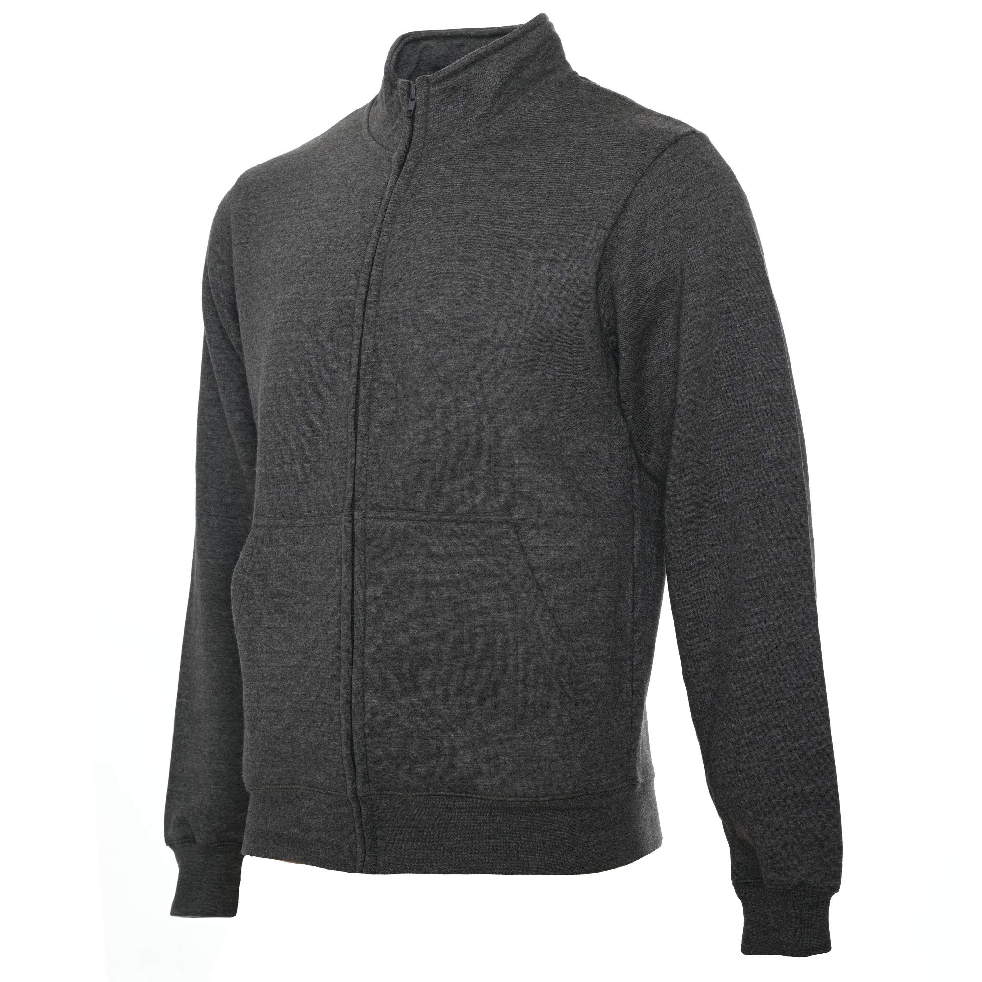 ROCK-IT Apparel I bluza męska bez kaptura, bluza męska ze stójką i zamkiem błyskawicznym [S-5XL], jakość premium z polarową stroną wewnętrzną, wiele kolorów