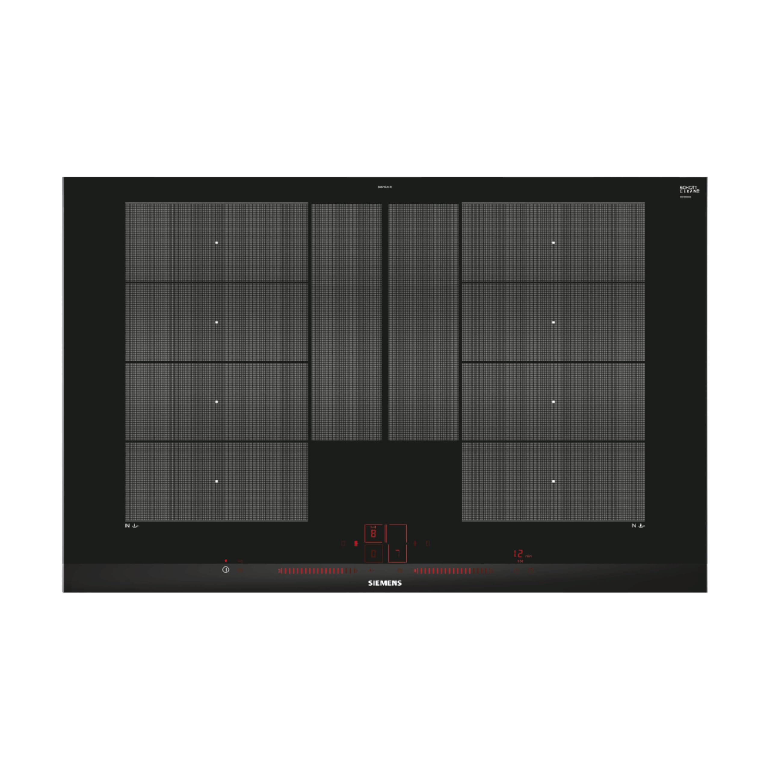 Siemens iQ700 Induktionskochfeld 80 cm EX875LYC1E varioInduktion plus freie Platzwahl powerMove Plus powerBoost
