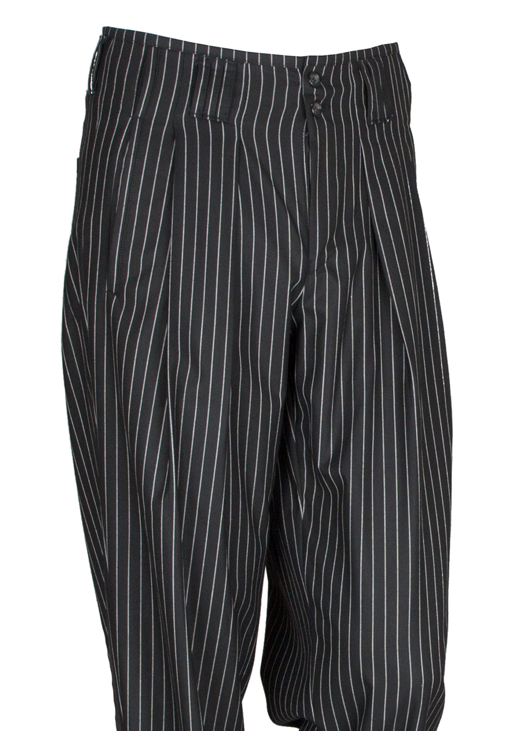 Pantaloni da uomo a righe bianche e nere, stile vintage anni '50, ideali per Boogie, danza e abiti eleganti da sera.