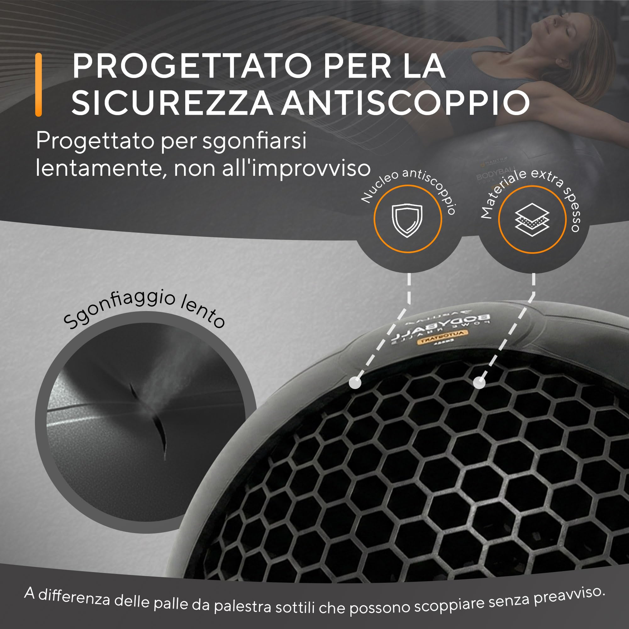 Palla Gravidanza - Palla Pilates, Fitball Yoga, Palla Fitness Medica, Pilates Ball Core Equilibrio Stretching, Fisioterapia, Attrezzi Pilates per Casa, Gym Ball Palestra Ufficio