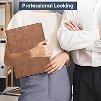 Vista 6 de Pacific Mailer carpeta portafolios con cremallera, organizador de documentos legales para entrevistas, portatarjetas de visita incluido, anotador