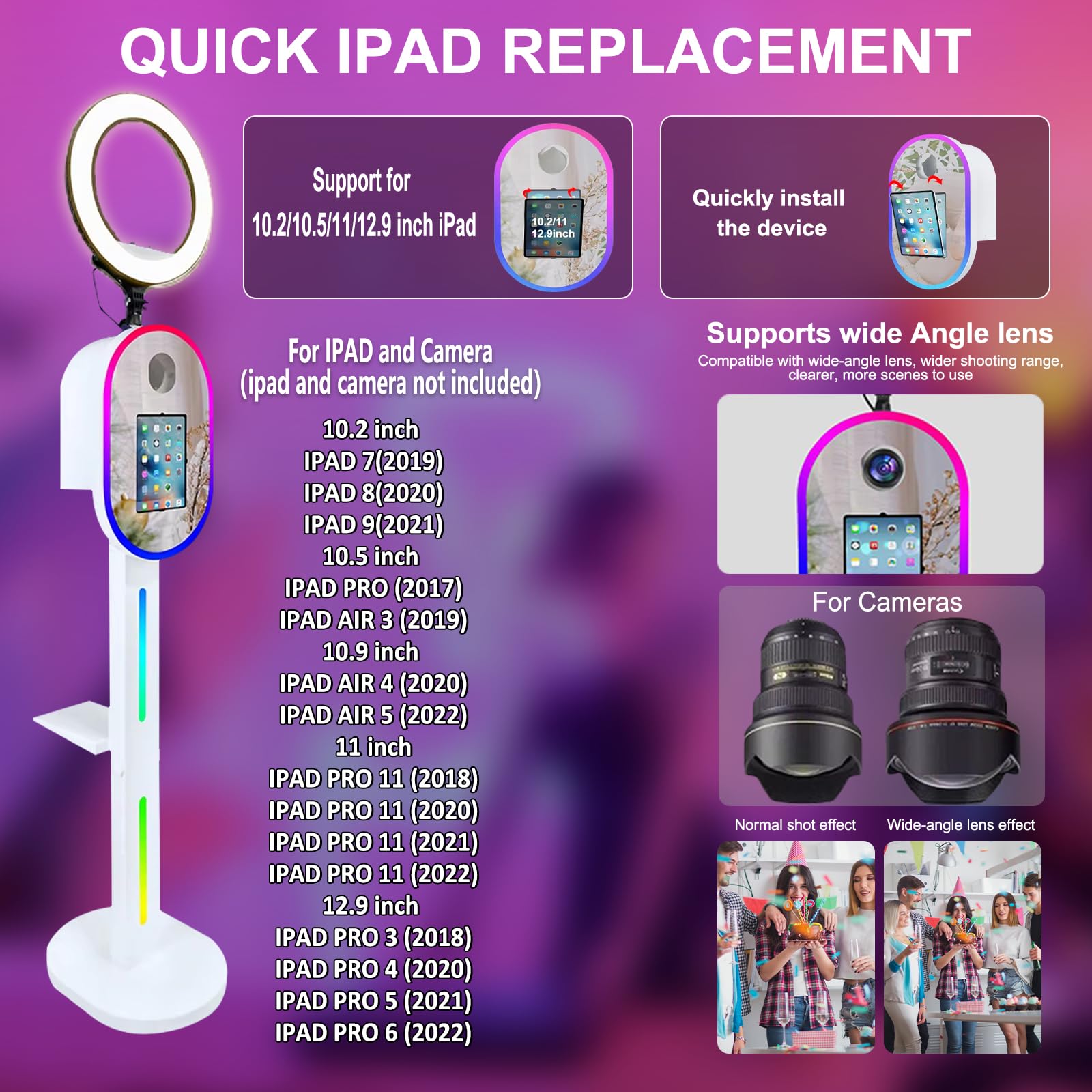 ZLPOWER Photo Booth for iPad 10.2