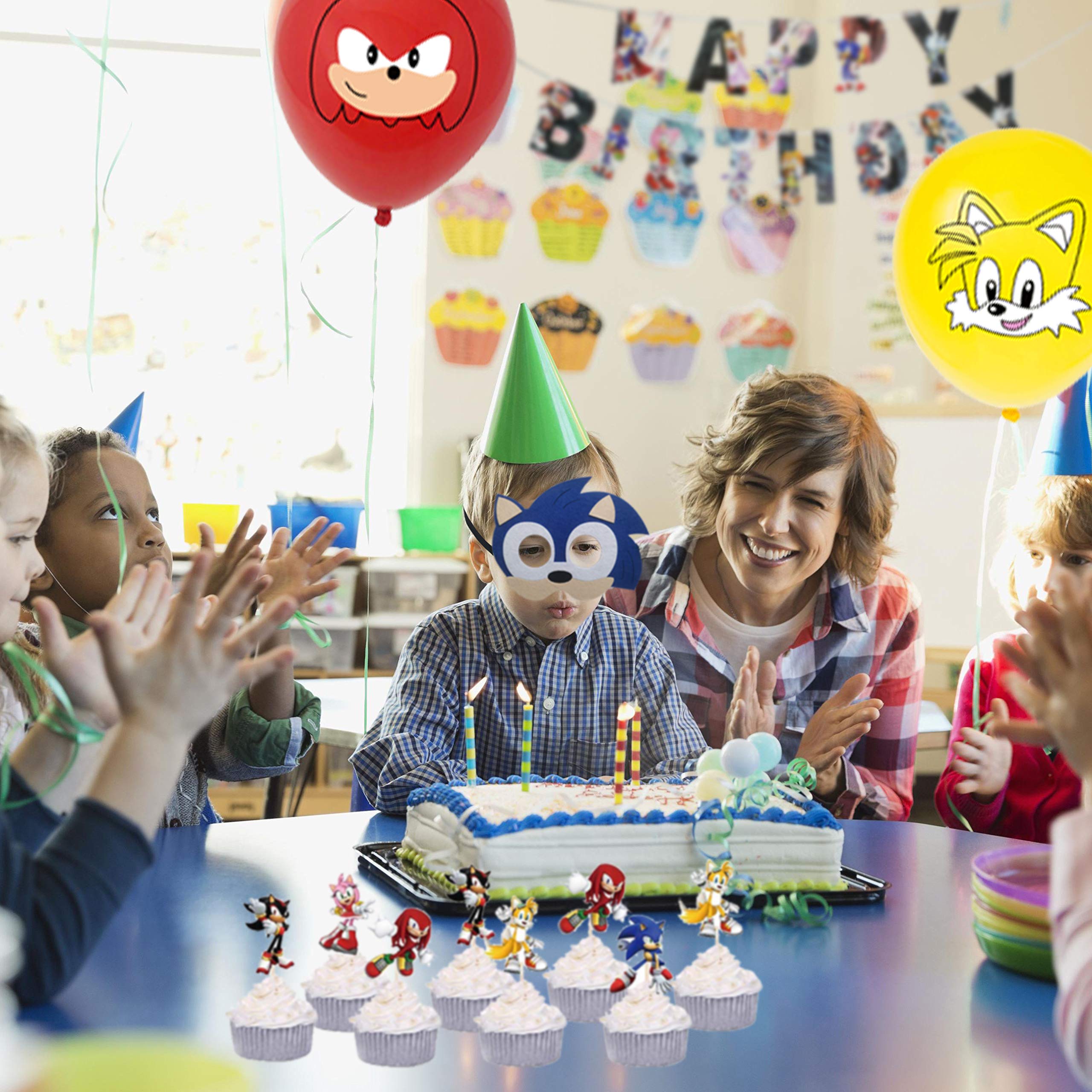 Procos Sonic Party Wimpelkette - 2,3m Dekokette Mit 9 Wimpeln