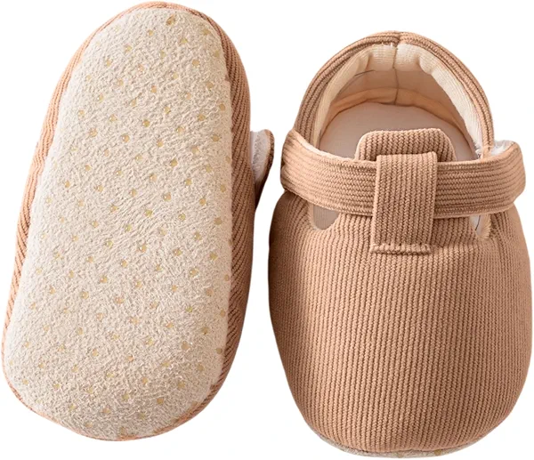SeastarryX Baby Girls Crib Shoes Non-Skids Boys Soft Bottom Cozy Slippers Unisex for Infant and Toddler