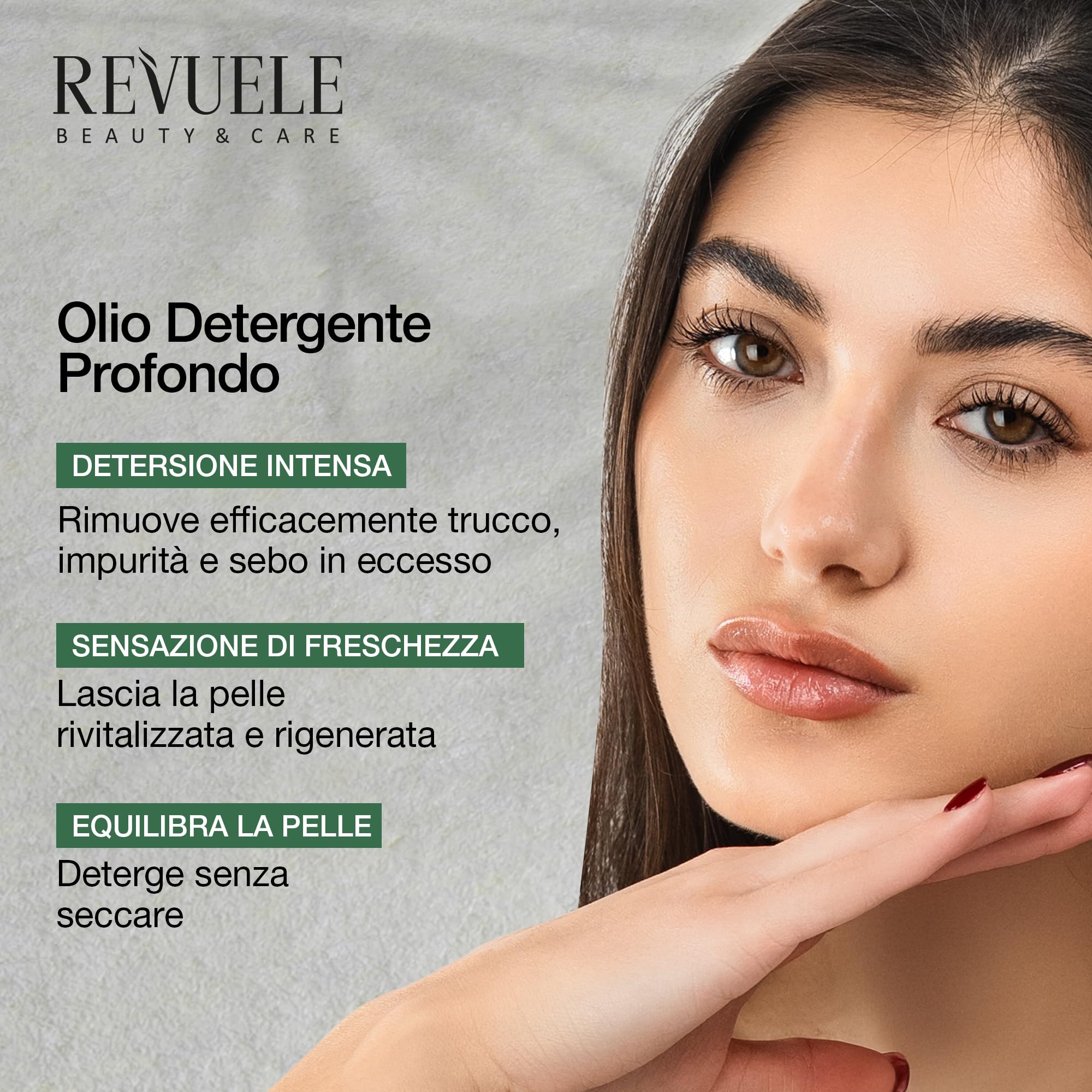 REVUELE REVUELE Olio Detergente Profondo – Struccante Viso & Occhi ad Azione Purificante, Trasforma in Schiuma, Rimuove Trucco, Sebo e Residui di Solari, Idrata e Lascia Pelle Fresca e Radiosa, 150 ml