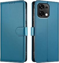 Cover for OPPO A6 Pro 5G/4G, Book Case in Quality PU Leather [RFID Blocking Protection] - Turquoise Blue