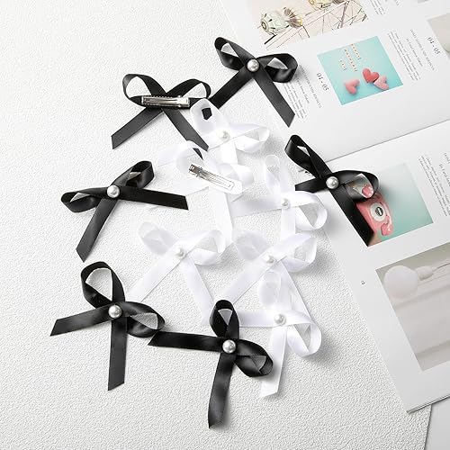 Miniatura 9 de 12 pinzas para el pelo para mujer, cinta para el pelo para mujer, lazo para el pelo para niñas, mini pinzas para el cabello, accesorios de satén con