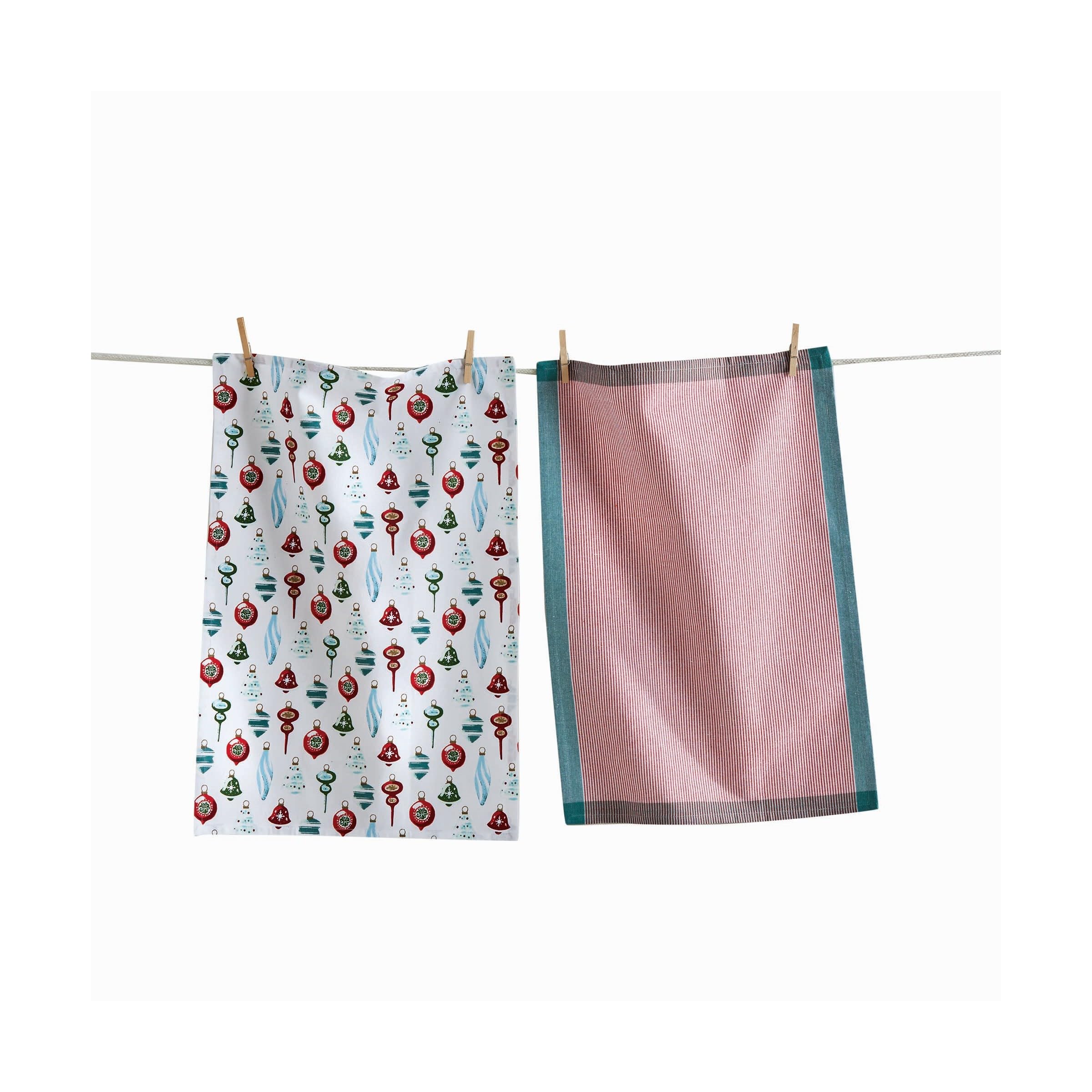 tag Vintage Ornament Dishtowel S/2 Multicolor