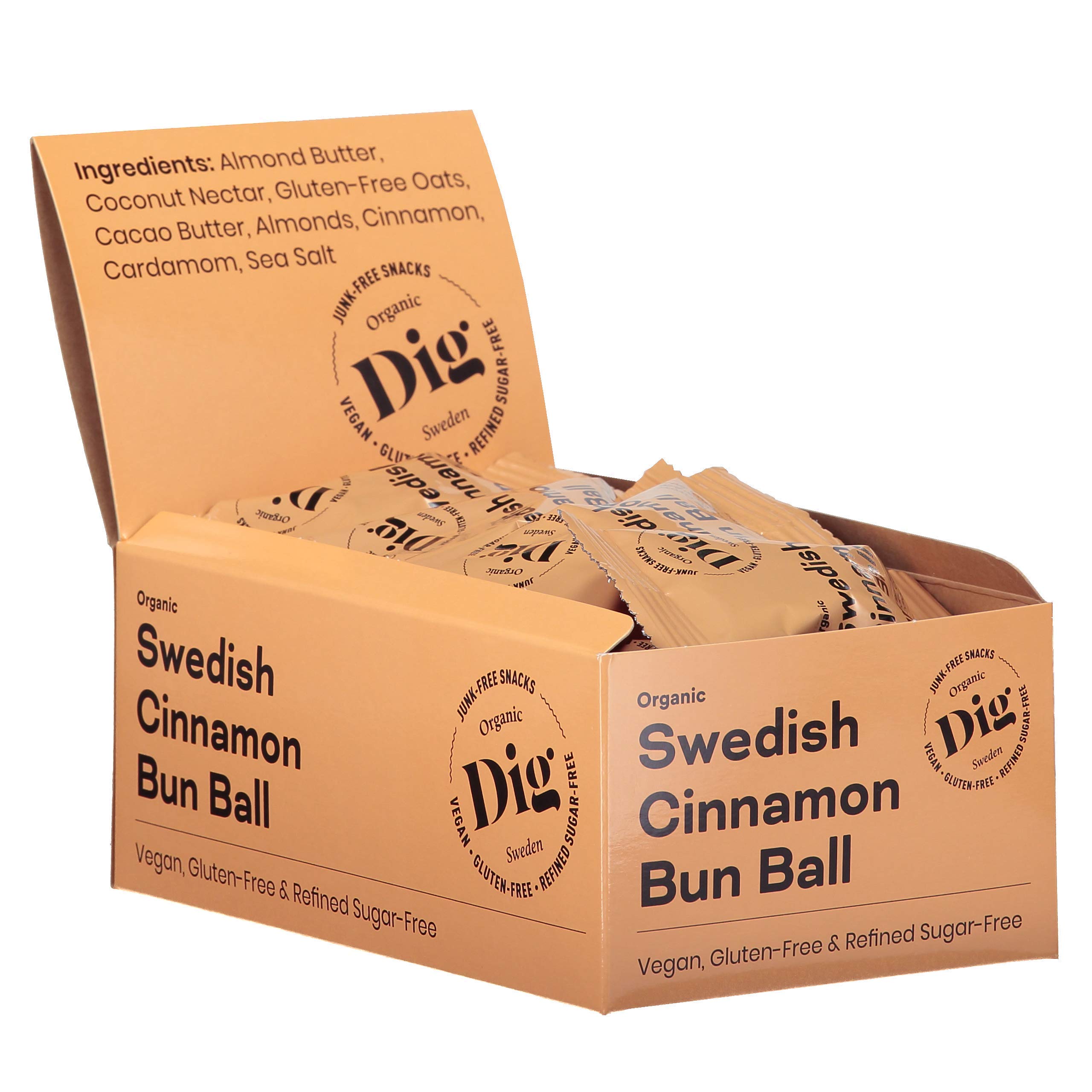 Dig Schwedische Zimtschnecken-Kugel – Vegan, Glutenfrei, 12 x 30g