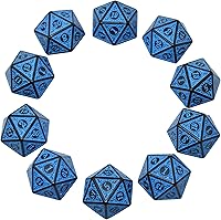 Vista 15 de SmartDealsPro Paquete de 10 dados poliédricos D20 de 20 caras para juego de mesa DND RPG MTG (color brillante)