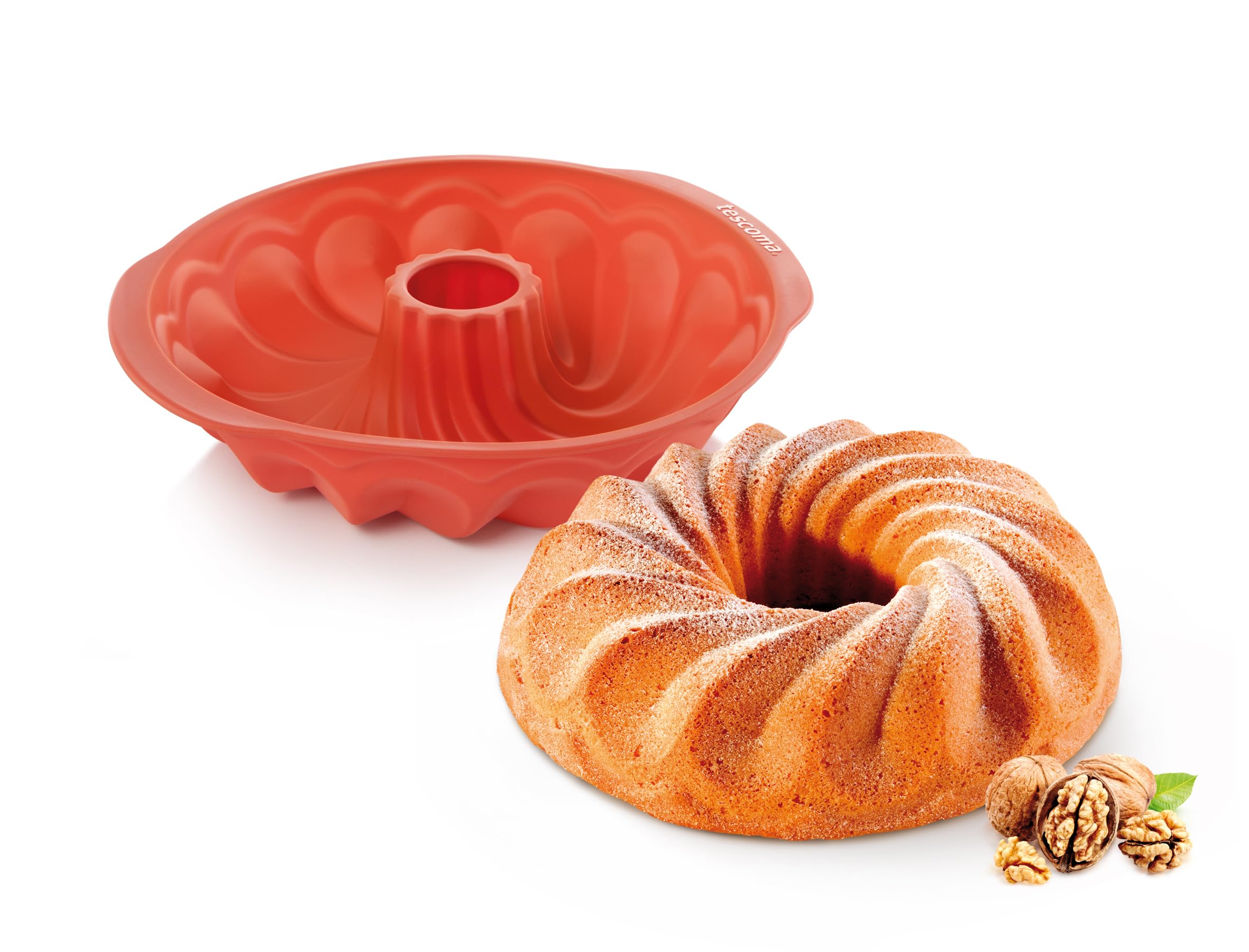 Tescoma 629410 Stampo ciambella basso, silicone, ∅ 24 cm, h 6 cm, Delícia