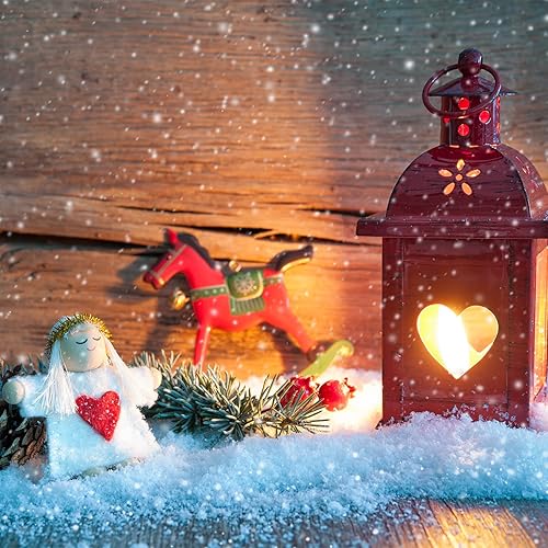 Miniatura 7 de Nieve falsa navideña para manualidades, decoración de polvo de nieve falsa de aldea de nieve artificial de plástico para decoración de árbol de