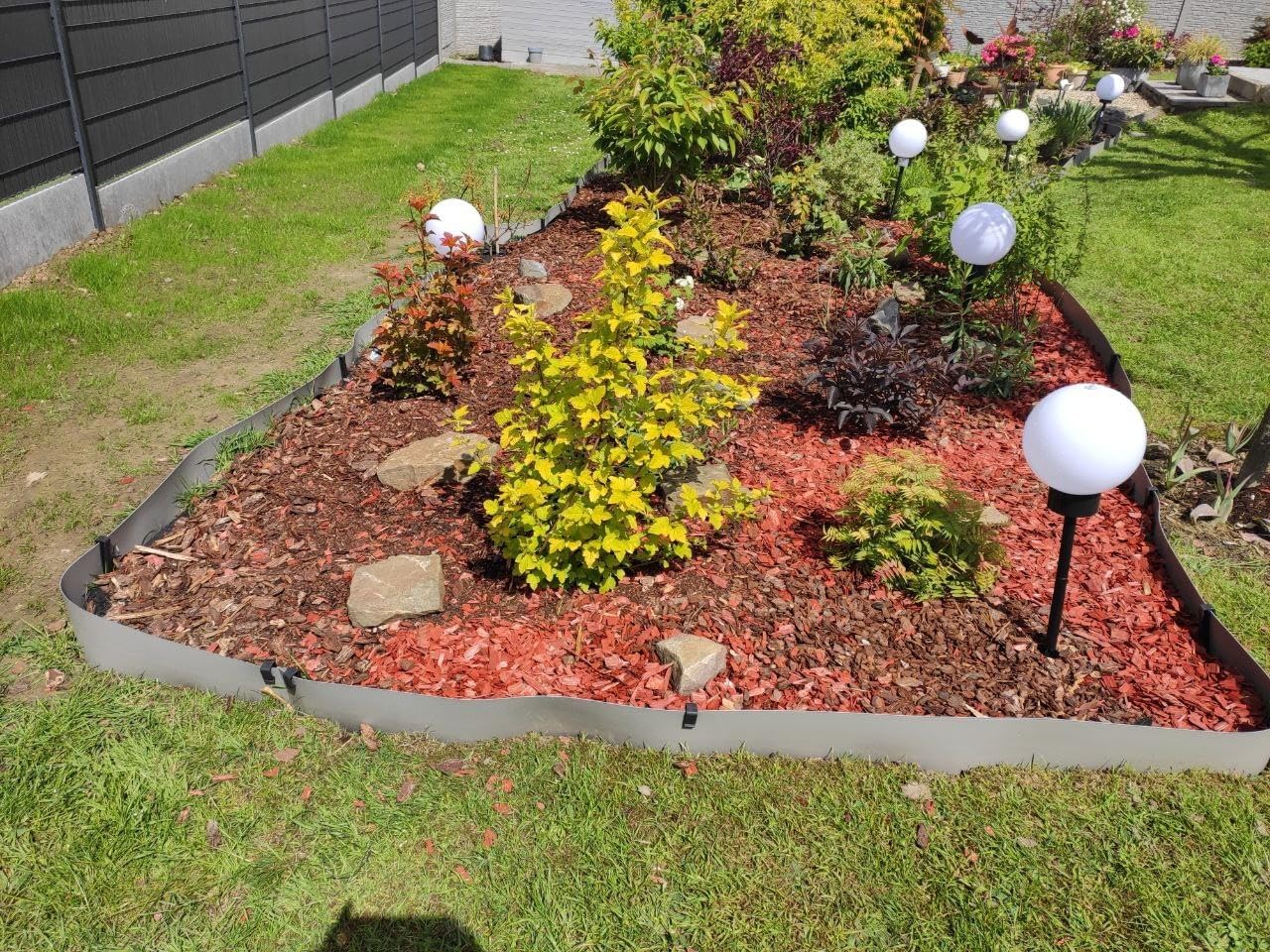 Lot de 30 piquets d'ancrage en Plastique Robuste de 24,6 cm pour Bordure de Paysage, piquets d'ancrage pour Bordure, terrasse, Planche, tentes de Jardin (Marron, 30)